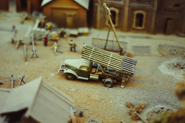 Novokuzneck, Russia - 26.07.2018: miniature model of war — Stock Photo, Image