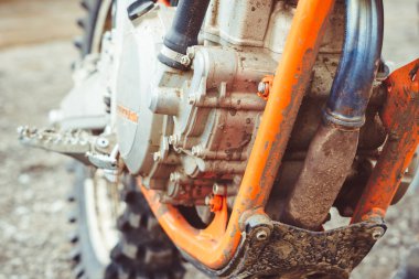 Motosiklet motoru yakın çekim