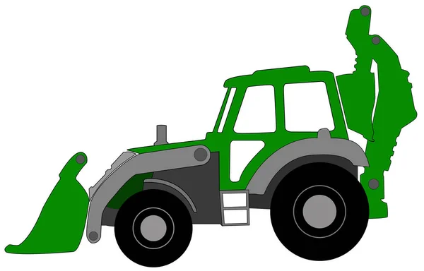 农业发动机或拖拉机。农业设计 — 图库矢量图片
