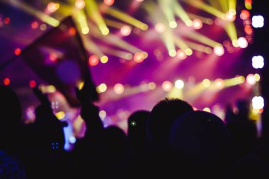 insanların konserinde eller