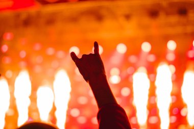 insanların konserinde eller
