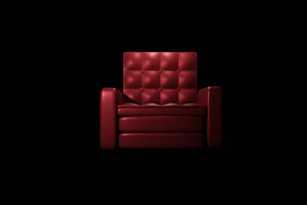 3D krzesło w ciemności — Zdjęcie stockowe
