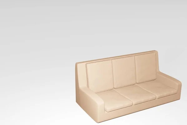 Sofa in an empty room 3D Stock Photo