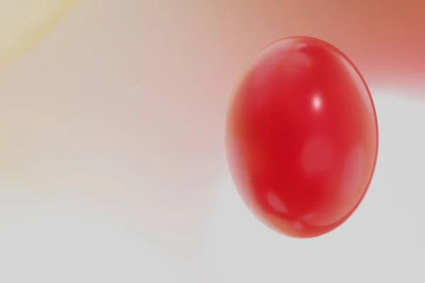 3D kırmızı Paskalya yortusu yumurta — Stok fotoğraf