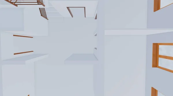 Söktüğünüz evin 3D Odalar — Stok fotoğraf