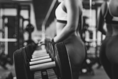 spor salonu dumbbells kız