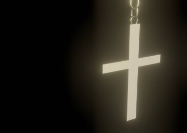 3D altın Hıristiyan çapraz