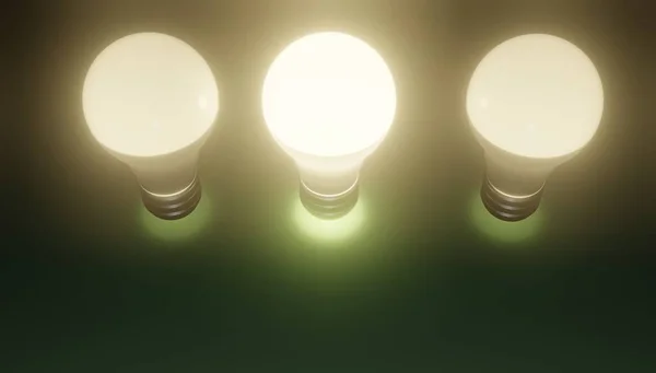 3D three led bulbs