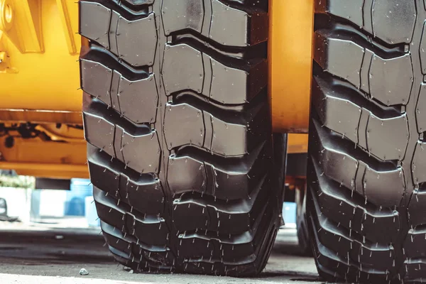 Cargo tires new at the exhibition — Stock Photo, Image