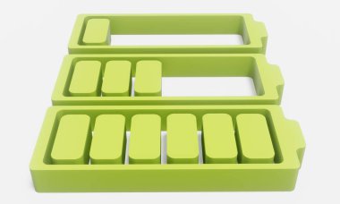 Arka planda akıllı telefonun 3d pil