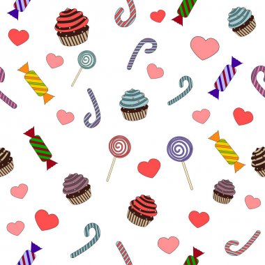 tatlılar ve şekerler desen