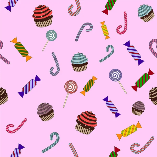 pattern of sweets and candies