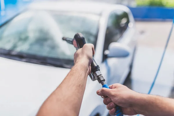 Auto wassen self service concept. — Stockfoto