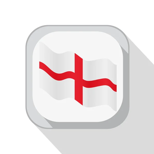Waving Flag England Button Vector Illustration — Stock Vector