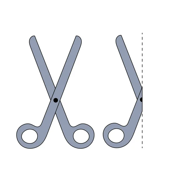 Icona delle forbici. Illustrazione vettoriale per il vostro disegno su sfondo bianco . — Vettoriale Stock