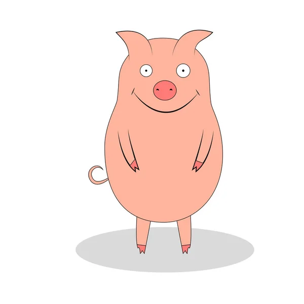 Ein lustig lächelndes Meerschweinchen. Vektorillustration. — Stockvektor