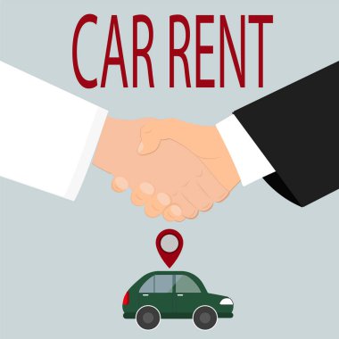 Senin de mobil uygulama vektör çizim üzerinden Oto Kiralama