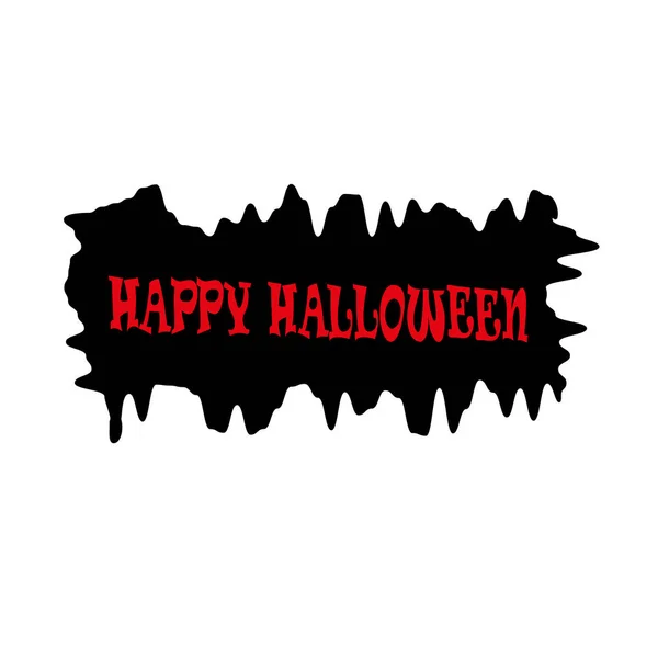Lettering Iscrizione Felice Halloween Uno Sfondo Bianco Illustrazione Isolata Vettoriale — Vettoriale Stock