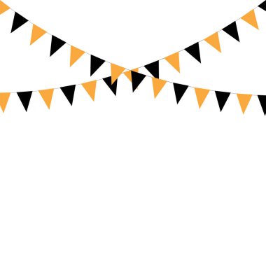 Mutlu Cadılar Bayramı arka plan. Garland renkli bayrakları.