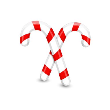 Beyaz bir arka plan üzerinde geleneksel Noel candy.