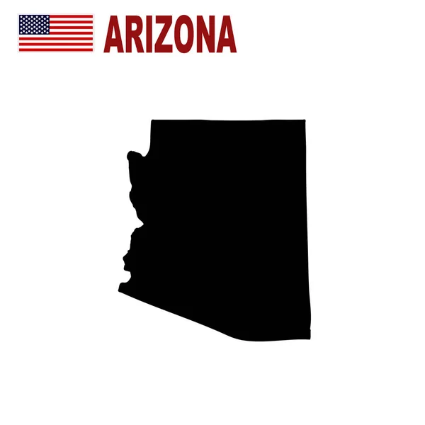 Mappa dello stato americano dell'Arizona su sfondo bianco . — Vettoriale Stock