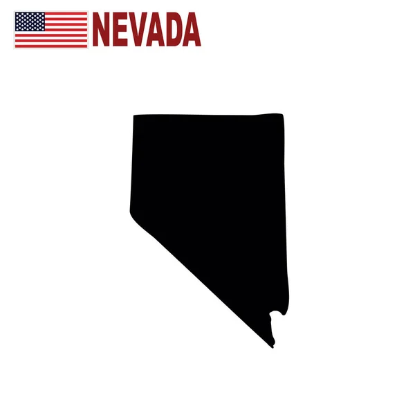 Mappa dello stato americano del Nevada su sfondo bianco . — Vettoriale Stock