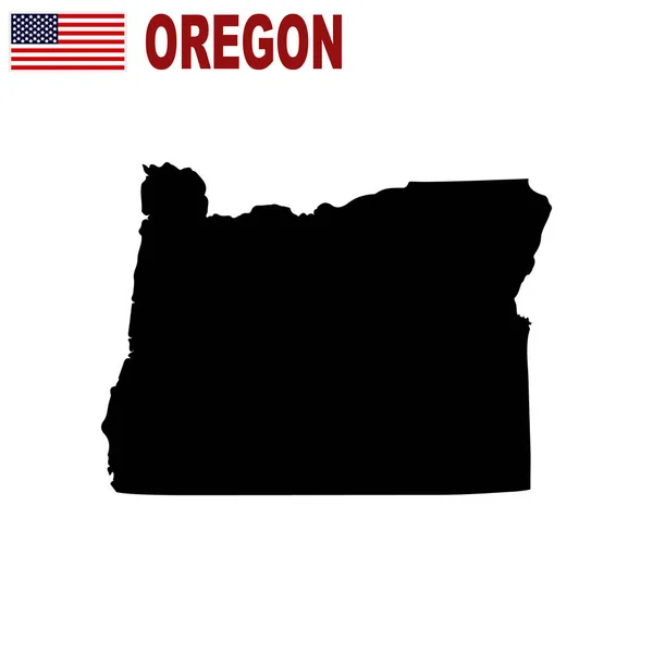 Mappa Dello Stato Americano Dell Oregon Sfondo Bianco — Vettoriale Stock