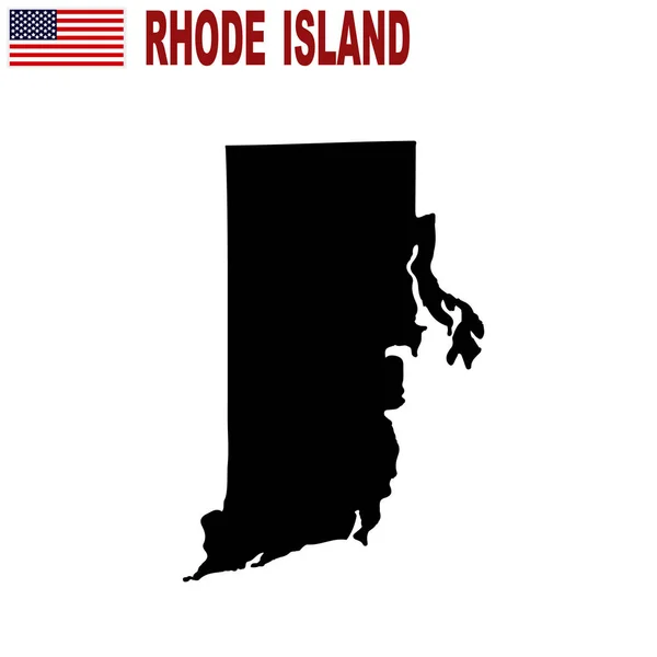 Mapa Estado Americano Rhode Island Sobre Fundo Branco — Vetor de Stock