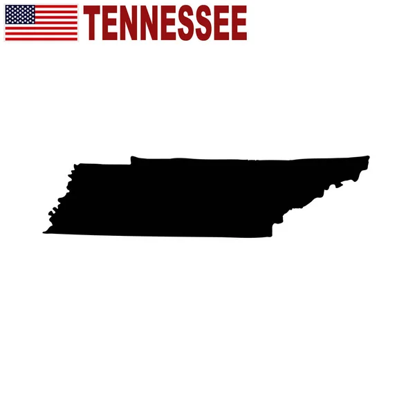 Map State Tennessee White Background — Stock Vector