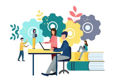 Vektör renkli çizim Internet, sosyal ağlar, sohbet, video, haber, iletileri, Web sitesi, Arama Friends'leri görebilir!.