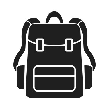hiking backpack flat vector icon