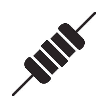 electrical capacitor flat vector icon