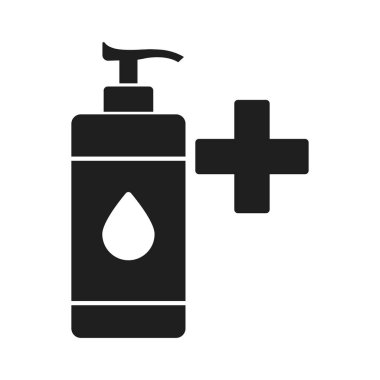 antiseptic bottle flat vector icon