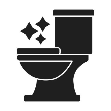 clean toilet flat vector icon