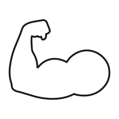 biceps line simple vector icon