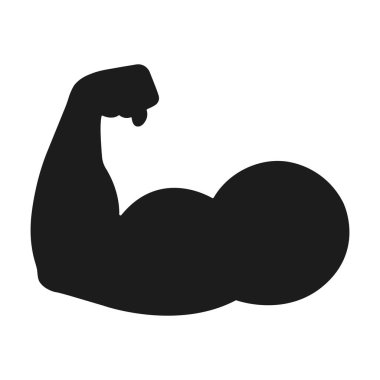 biceps flat silhouette vector icon