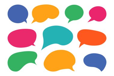 colored bubble speech vector set