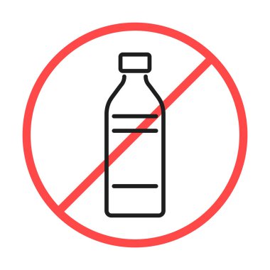drink forbidden vector line icon