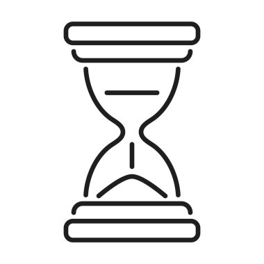 hourglass simple line vector icon