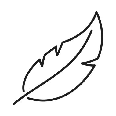 feather simple line vector icon