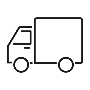 dağıtım kamyonu vektör simgesi