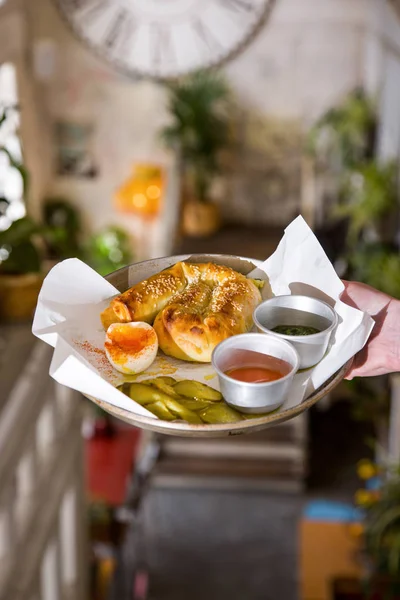 Filo köftesi. Geleneksel Tel Aviv mutfağı.