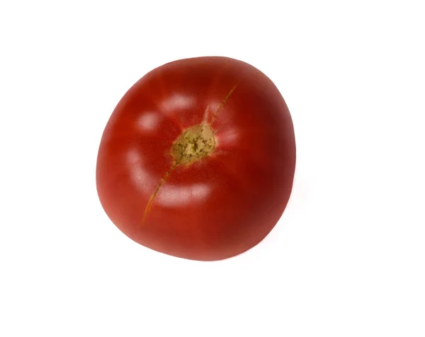 Κόκκινο Ζουμερή Ντομάτα Λευκό Φόντο — Φωτογραφία Αρχείου