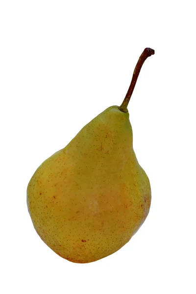 Juicy Yellow Pear Isolated White Background Way — Stock Photo, Image