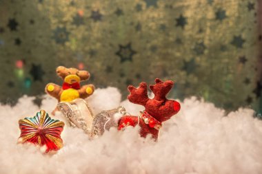 Noel süslemeleri kartpostal, tatil