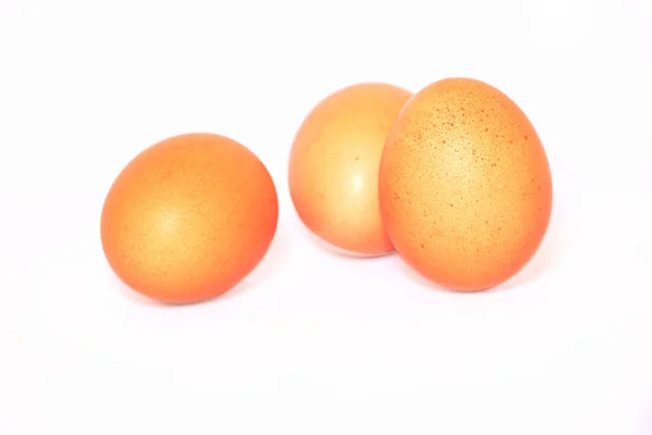 Куряче Яйце Білому Тлі Великдень — стокове фото