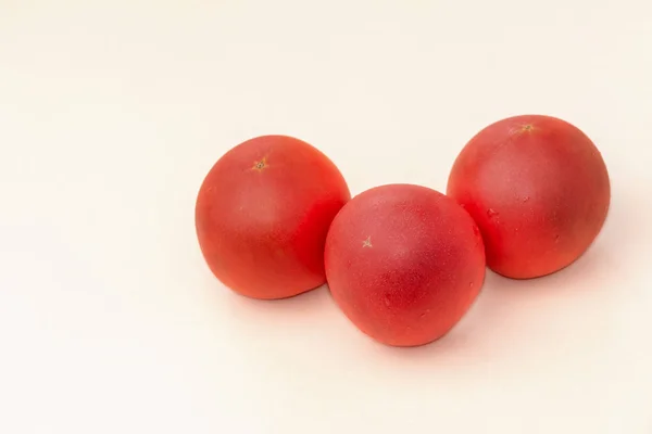 Läcker saftig tomat odlas under strålarna i södra solen — Stockfoto