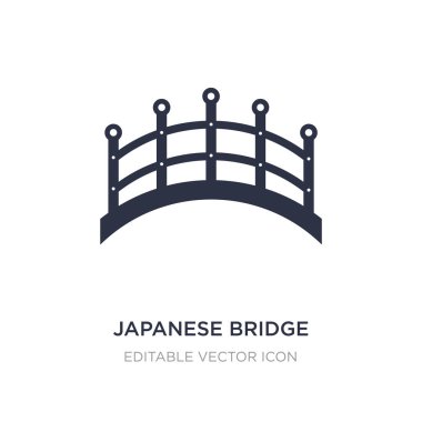 Beyaz arka planda Japon Köprüsü simgesi. Basit eleman illustr