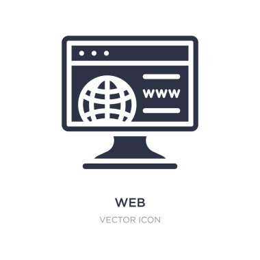 Beyaz arka plan üzerinde Web simgesi. B basit öğe örnek