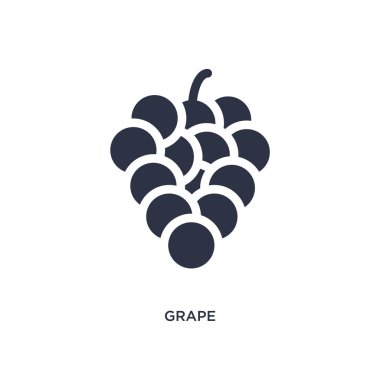 Beyaz arka plan üzerinde üzüm simgesi. Basit öğe örnek